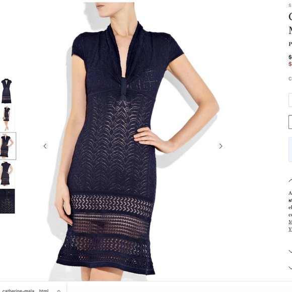 Green Catherine Malandrino Pointelle Knit dress